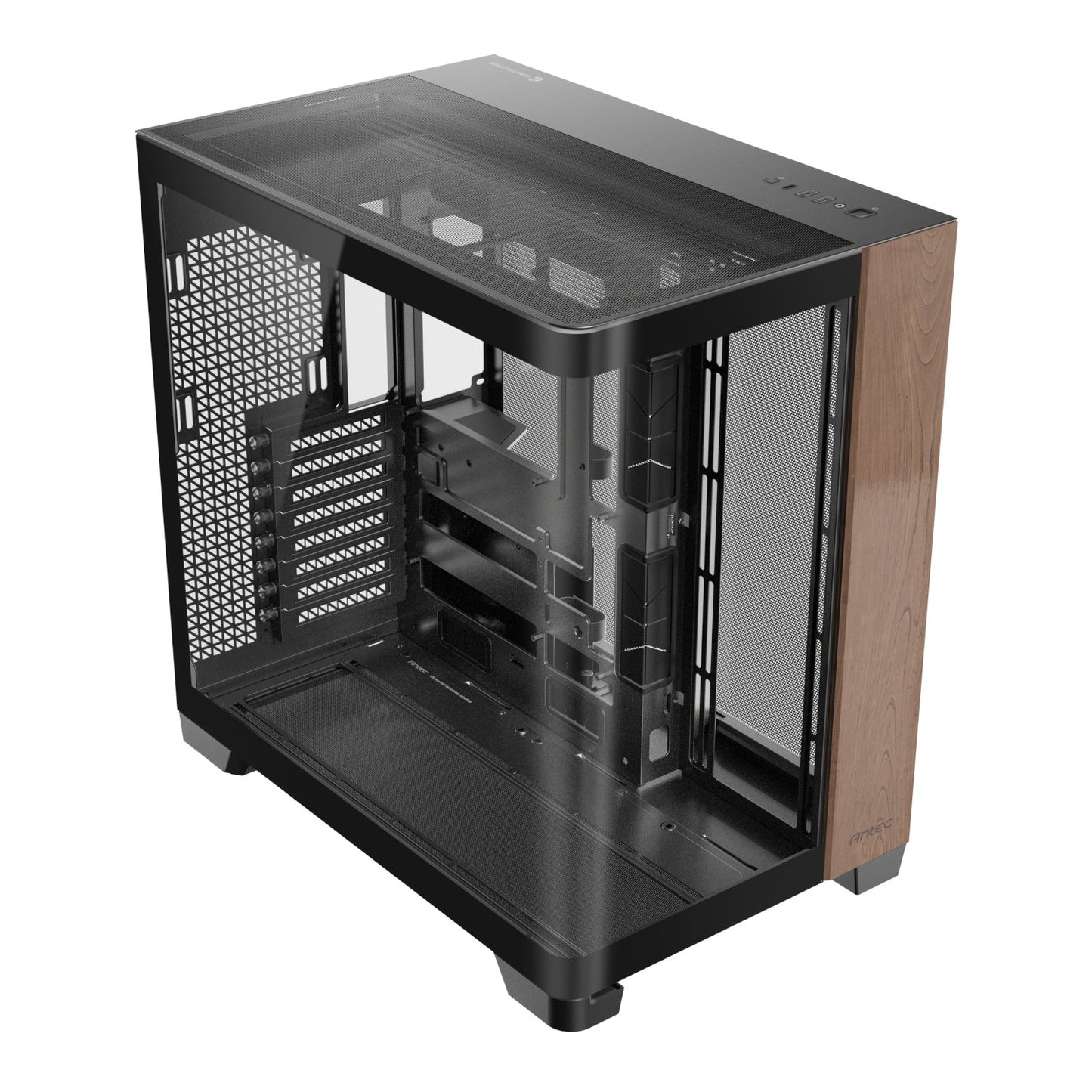 Antec C8 Curved Wood E-ATX | ATX | Micro-ATX | ITX Dual Chamber Gaming Chassis – Black