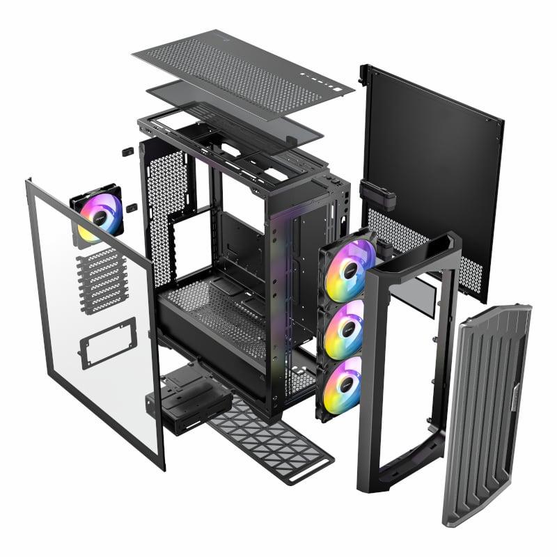 Antec Performance FT1 E-ATX |ATX |M-ATX | ITX ARGB Full-Tower Gaming Chassis – Black