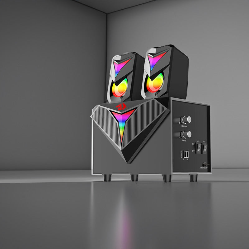 REDRAGON 2.1 Satellite Speaker TOCCATA RGB 11W Gaming Speaker – Black
