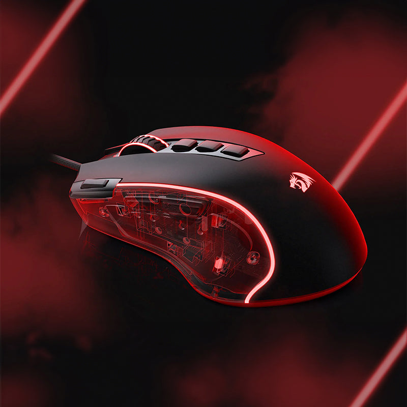 REDRAGON PREDATOR 4000DPI RGB Ergo Gaming Mouse – Black