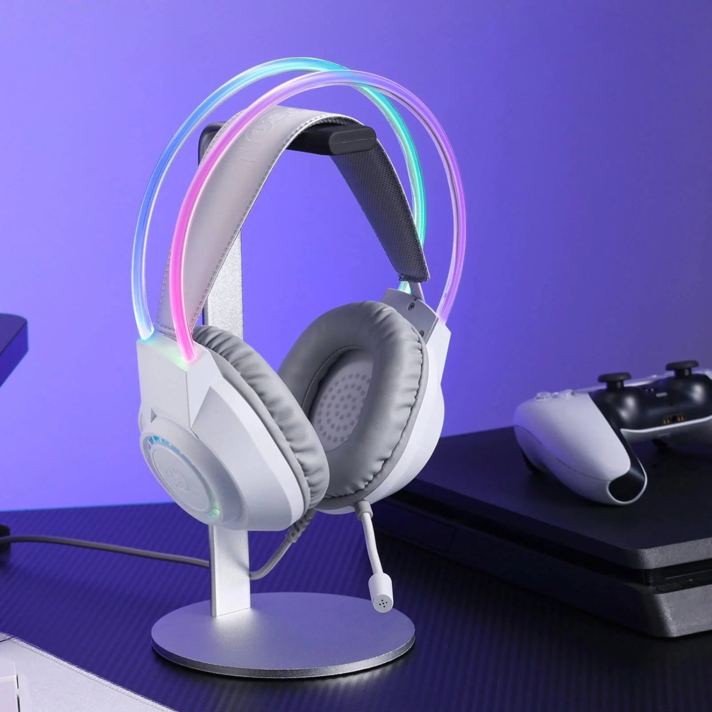 Redragon SCREAM Over-Ear RGB Gaming Headset – White