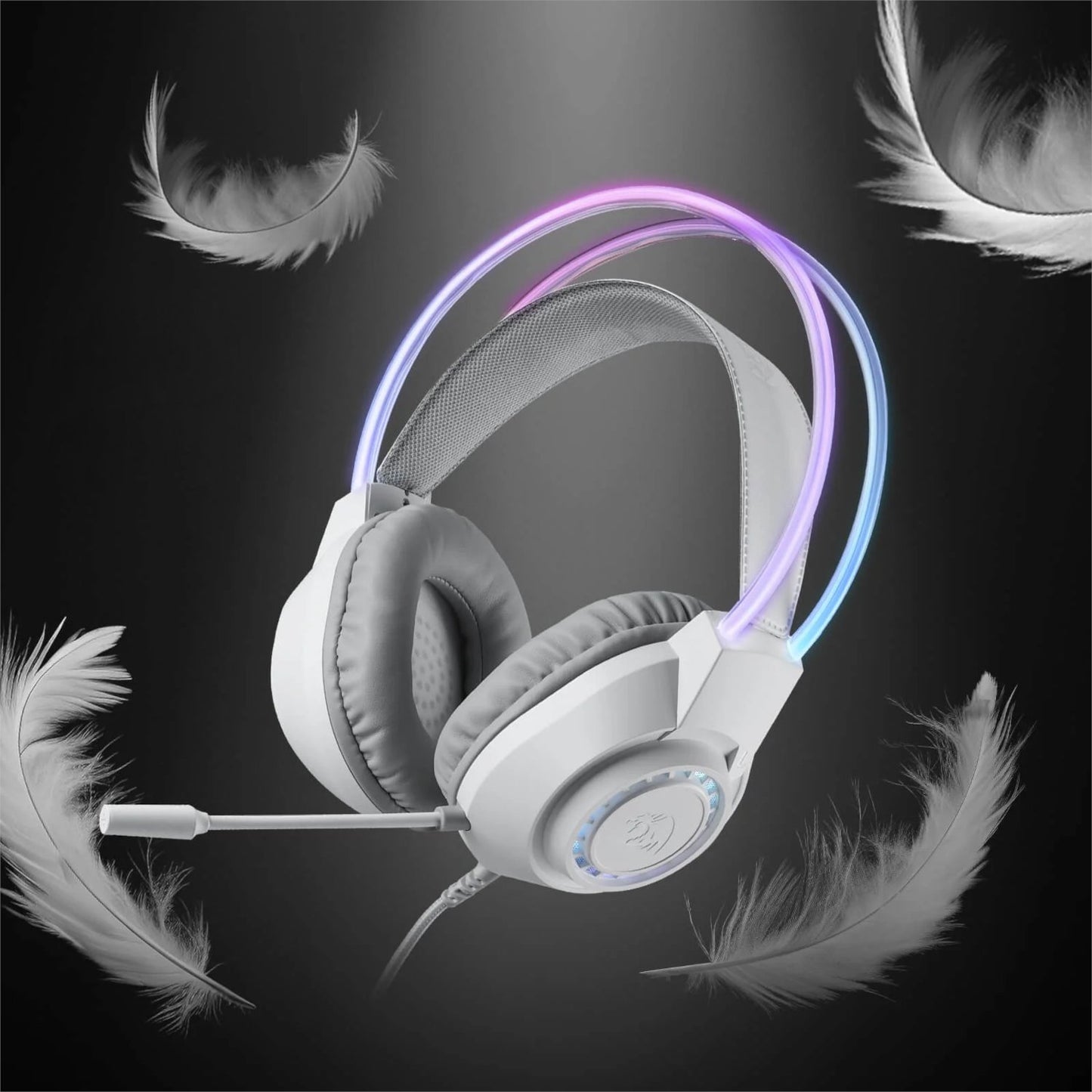 Redragon SCREAM Over-Ear RGB Gaming Headset – White