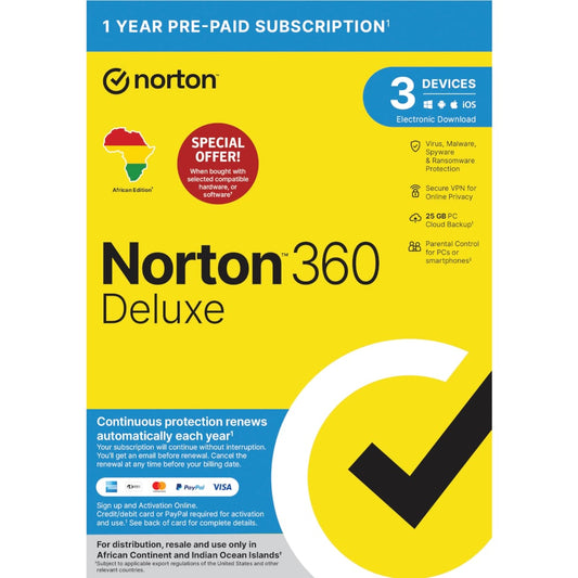 Norton 360 Deluxe (3 Device/Up to 25GB)