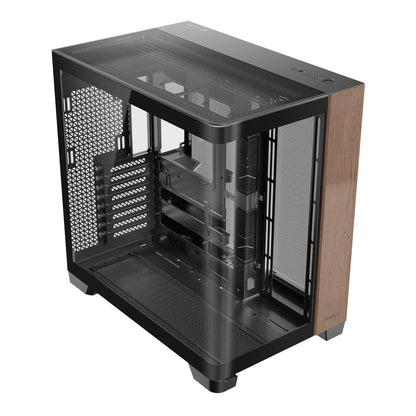 Antec C8 Curved Wood E-ATX | ATX | Micro-ATX | ITX Dual Chamber Gaming Chassis – Black