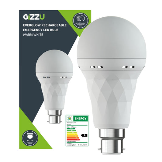 Gizzu Everglow Rechargeable Warm White Emergency LED Bulb – Bayonett