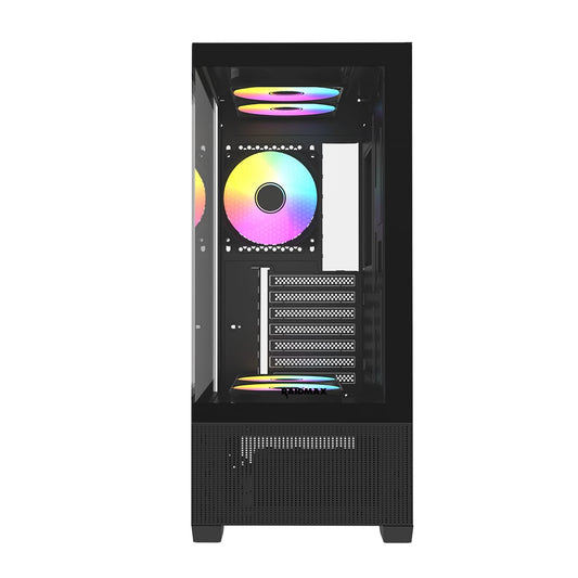 Raidmax I802 AIR E-ATX |ATX | Micro-ATX | Mini-ITX RGB Mid-Tower Gaming Chassis – Black