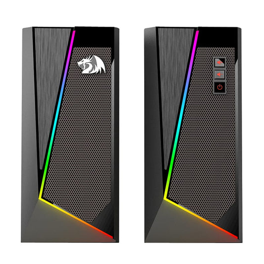 REDRAGON 2.0 Satellite Speaker ANVIL 2 x 3W RGB USB|Aux Gaming Speaker – Black