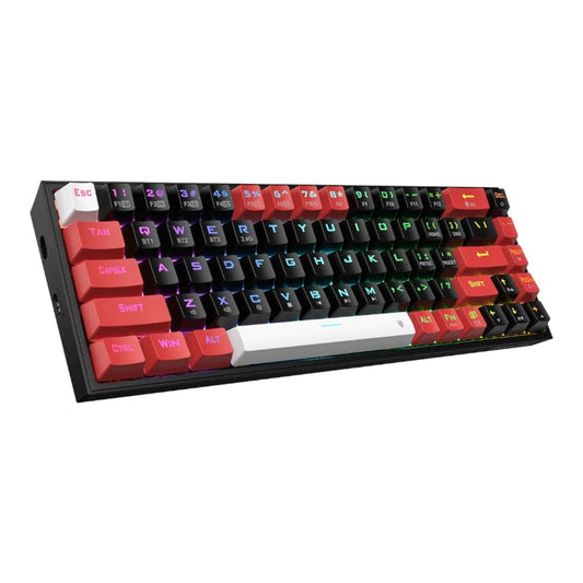 REDRAGON Castor Pro 68Key Wireless Red|Black|White KeyCap Bluetooth RGB Red Switch – Black|Red