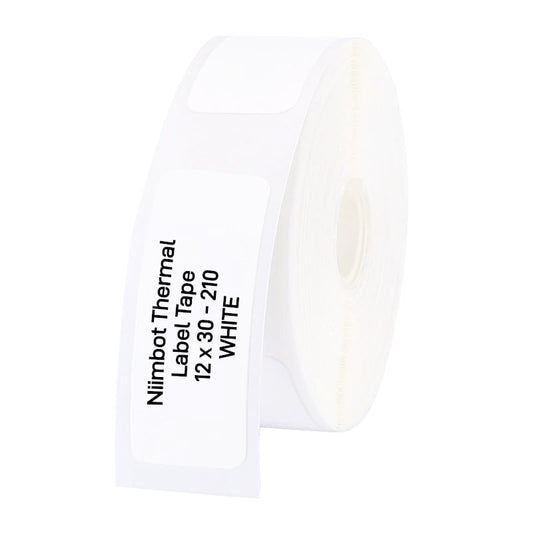 NIIMBOT D11/D110/D101/H1S Thermal Label 12x30mm – 210 Labels Per Roll – White