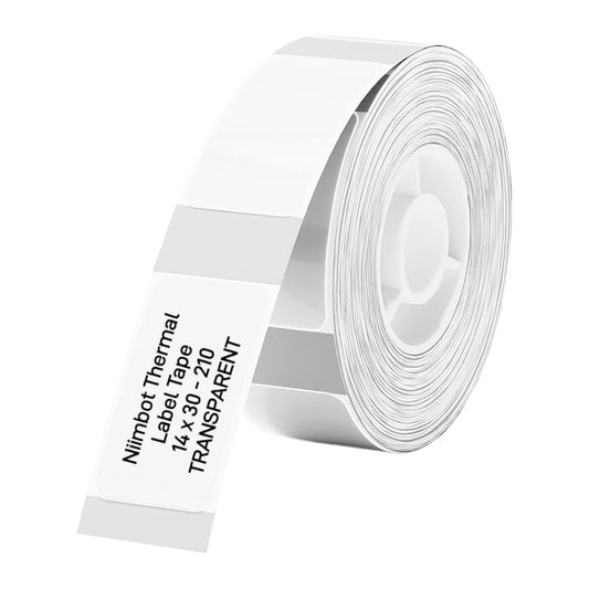 NIIMBOT D11/D110/D101/H1S Thermal Label 14x30mm – 210 Labels Per Roll – Transparent