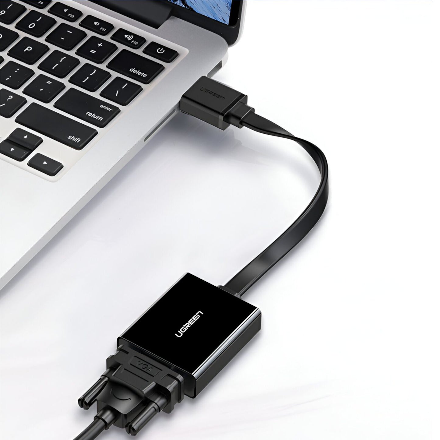 UGREEN HDMI to VGA Adapter, with 3.5mm Audio & Power Port – Black